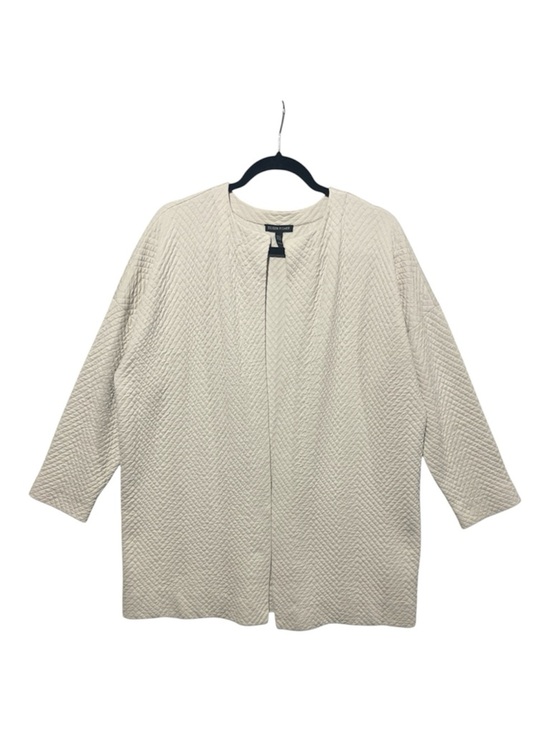 Eileen Fisher Jackets & Blazers - Eileen Fisher Jacket Women’s M Bone Silk Organic Cotton Interlock Jacquard